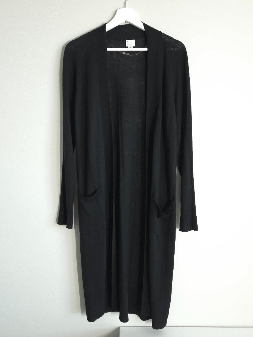 a new day Linen Blend Longline Black Cardigan